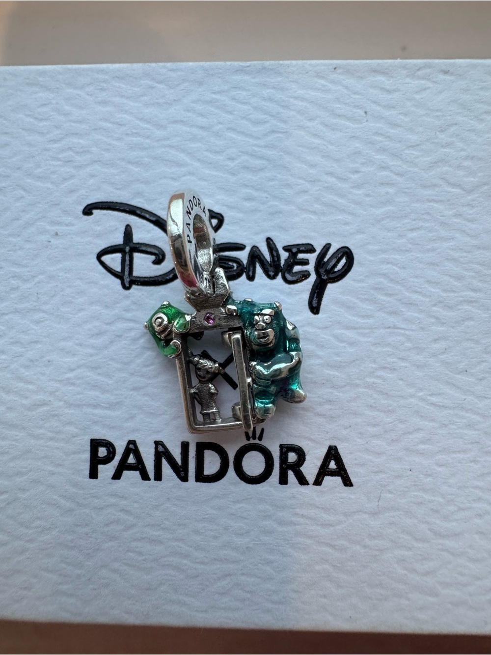 Pandora Disney Monsters Inc Boo Sulley Mike Door Dangle Charm Sterling Silver